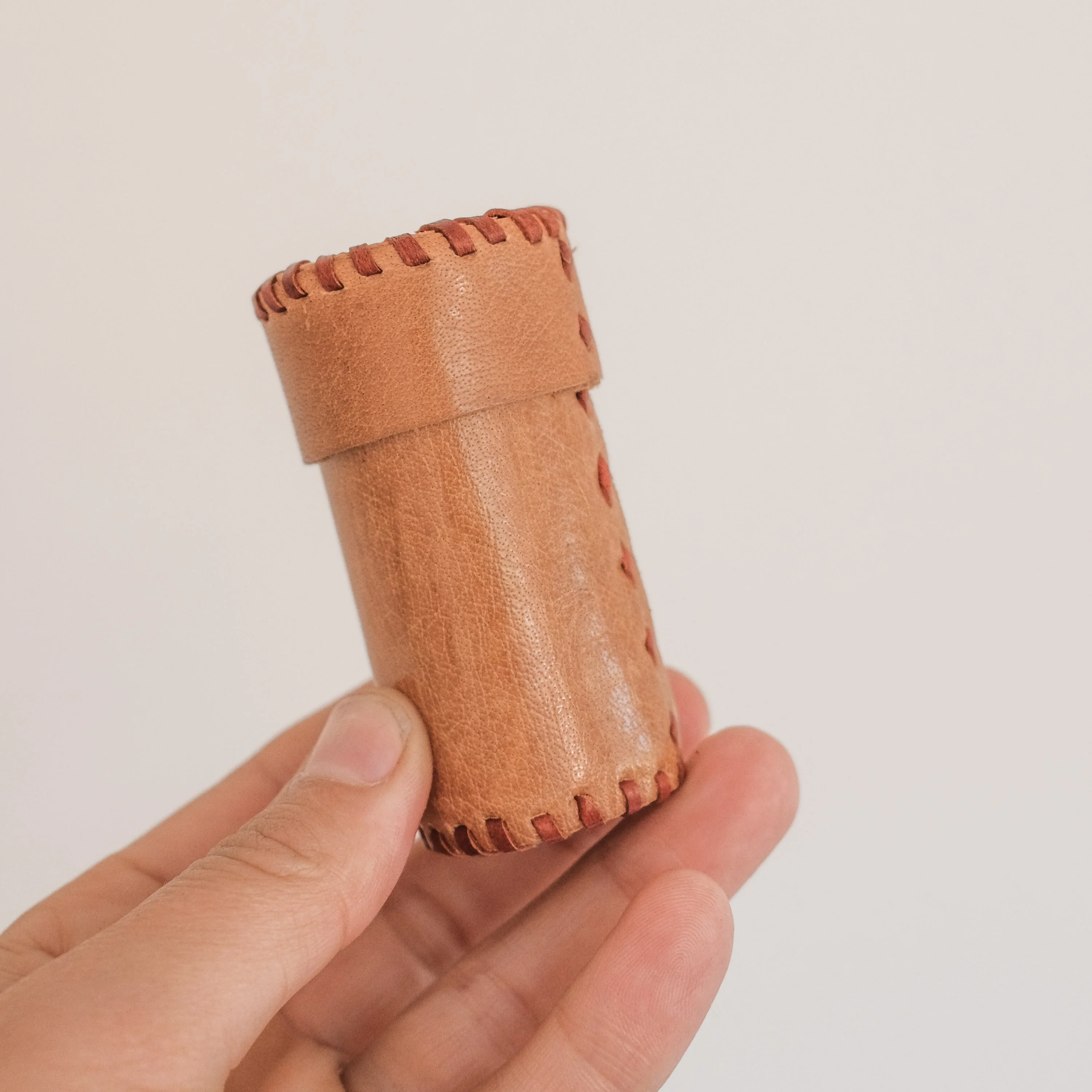 Leather Pins & Needles Case - Tan - Image 4