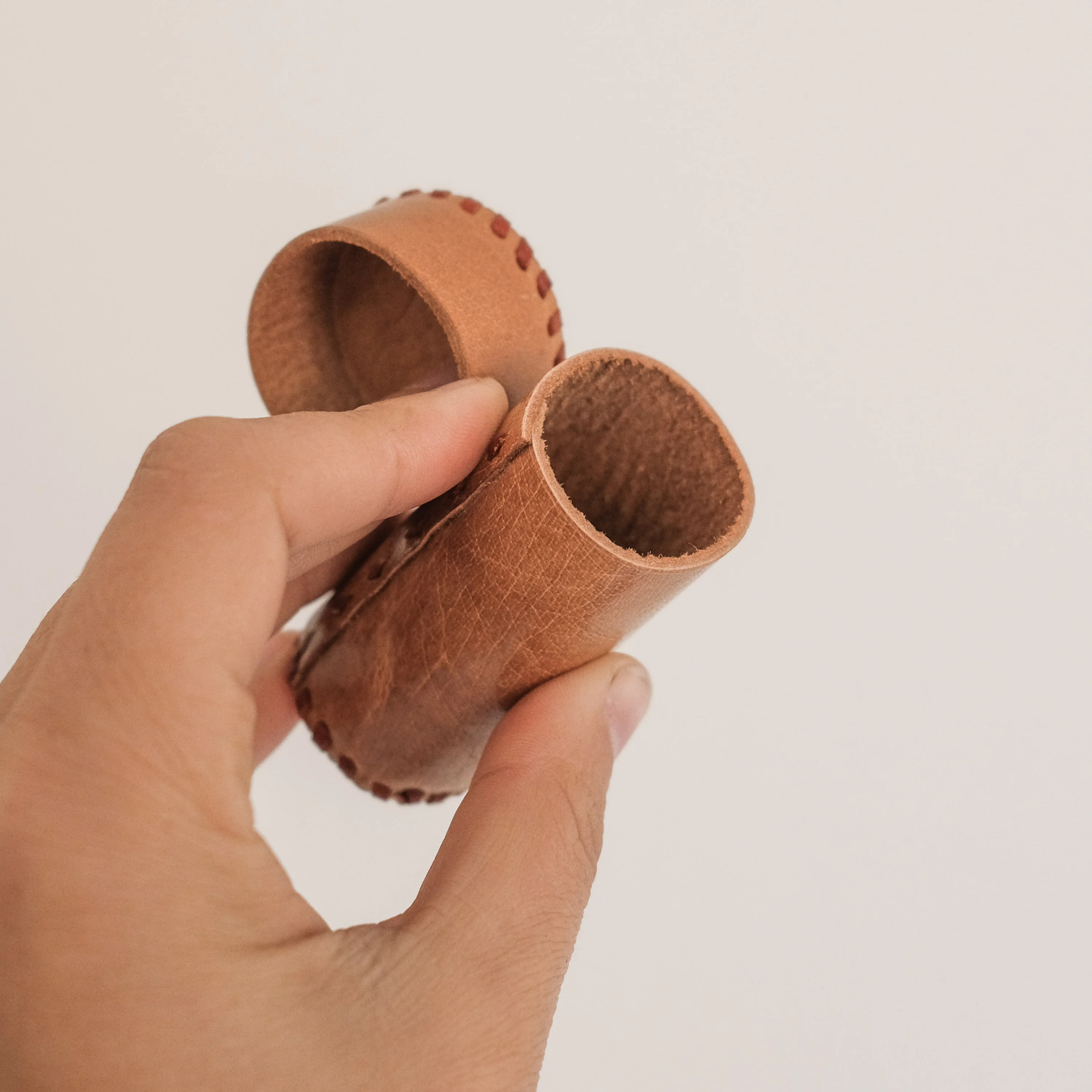 Leather Pins & Needles Case - Tan - Image 6
