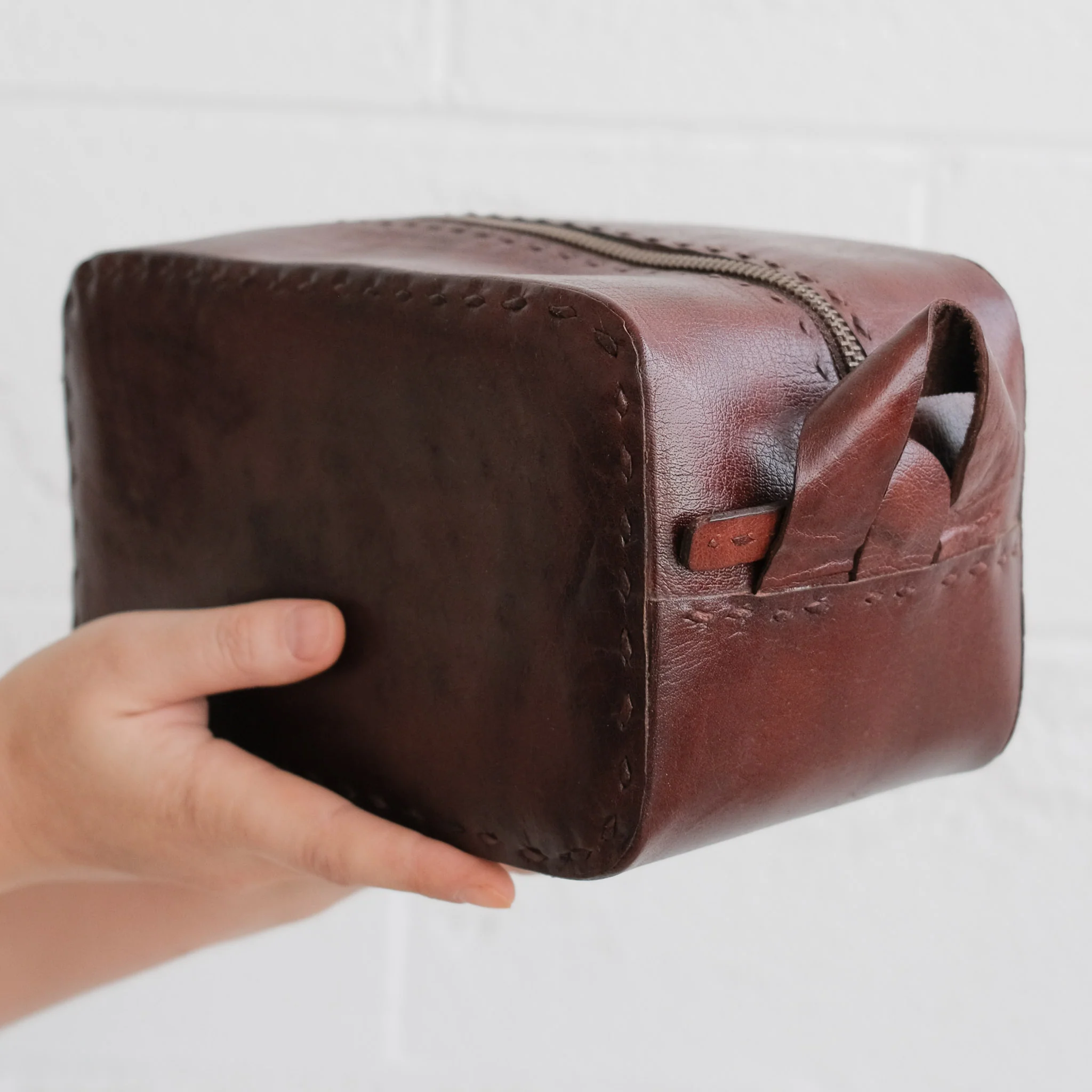 Leather Travel Pouch - Brown