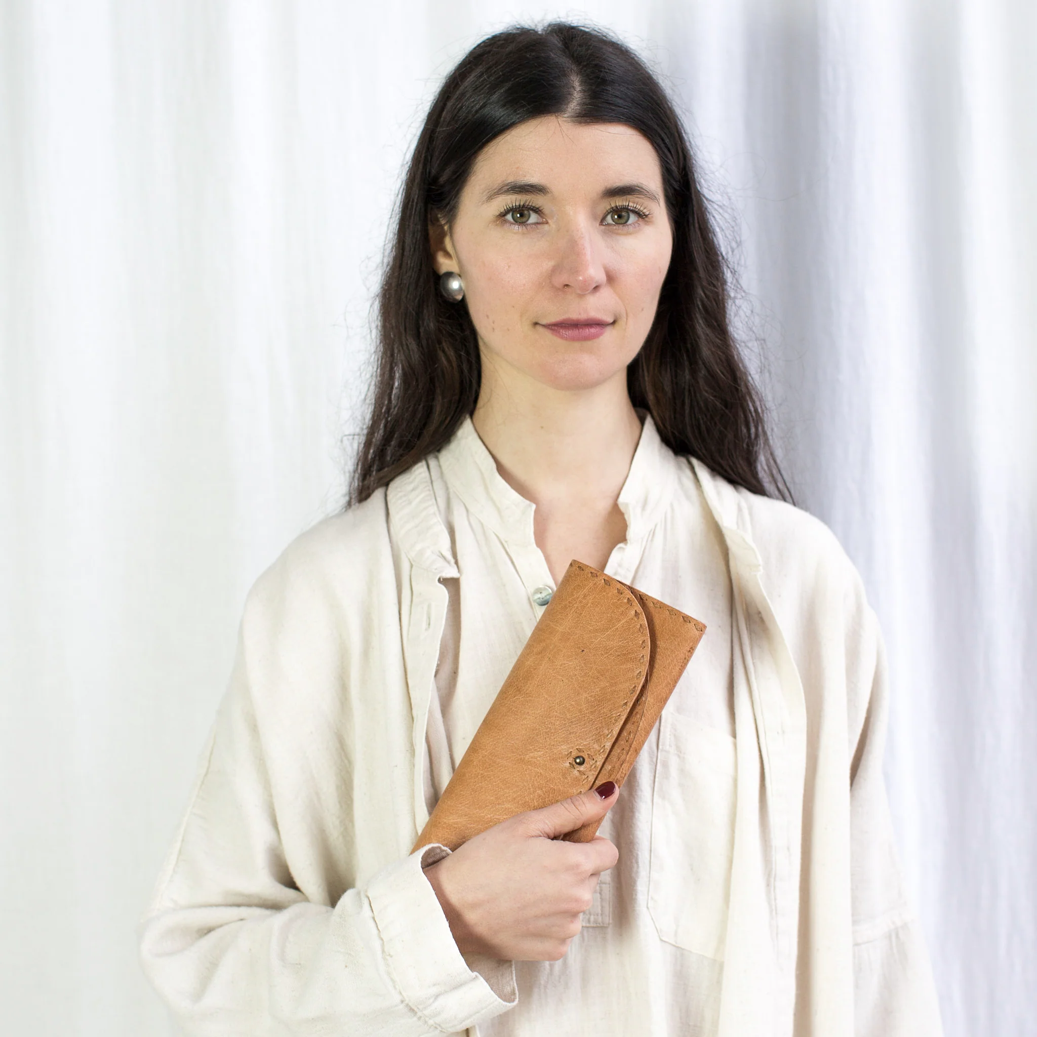 Leather Wallet Envelope - Tan - Image 4