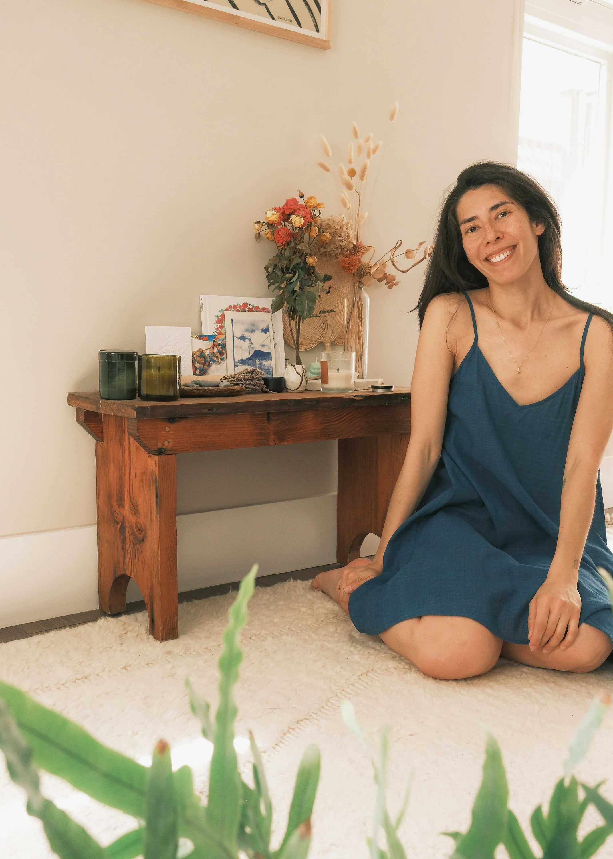 Liberty Dress - Handwoven Cotton - Indigo - Image 6