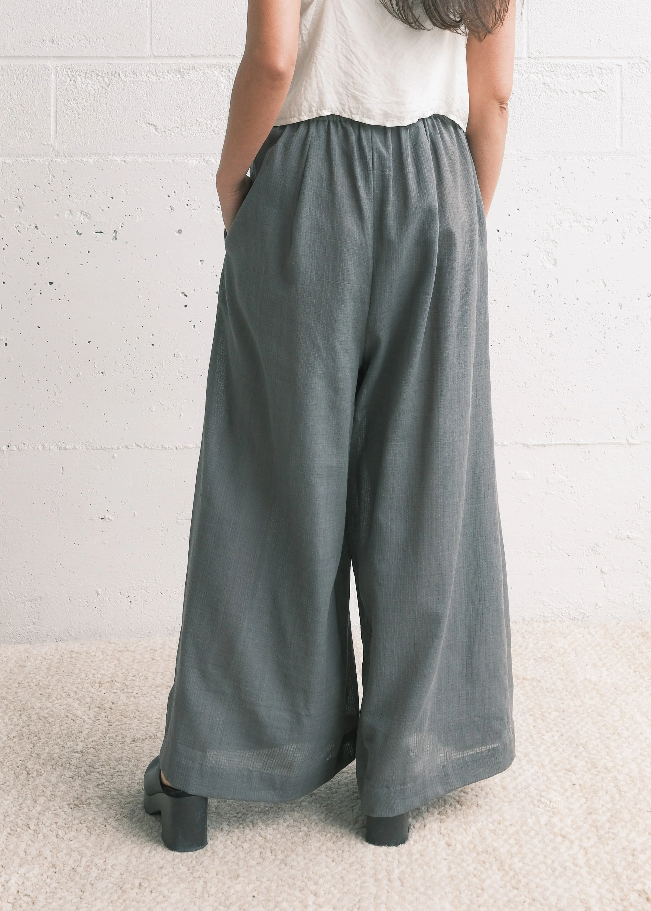 Neroli Pant - Handwoven Cotton - Moss - Image 3