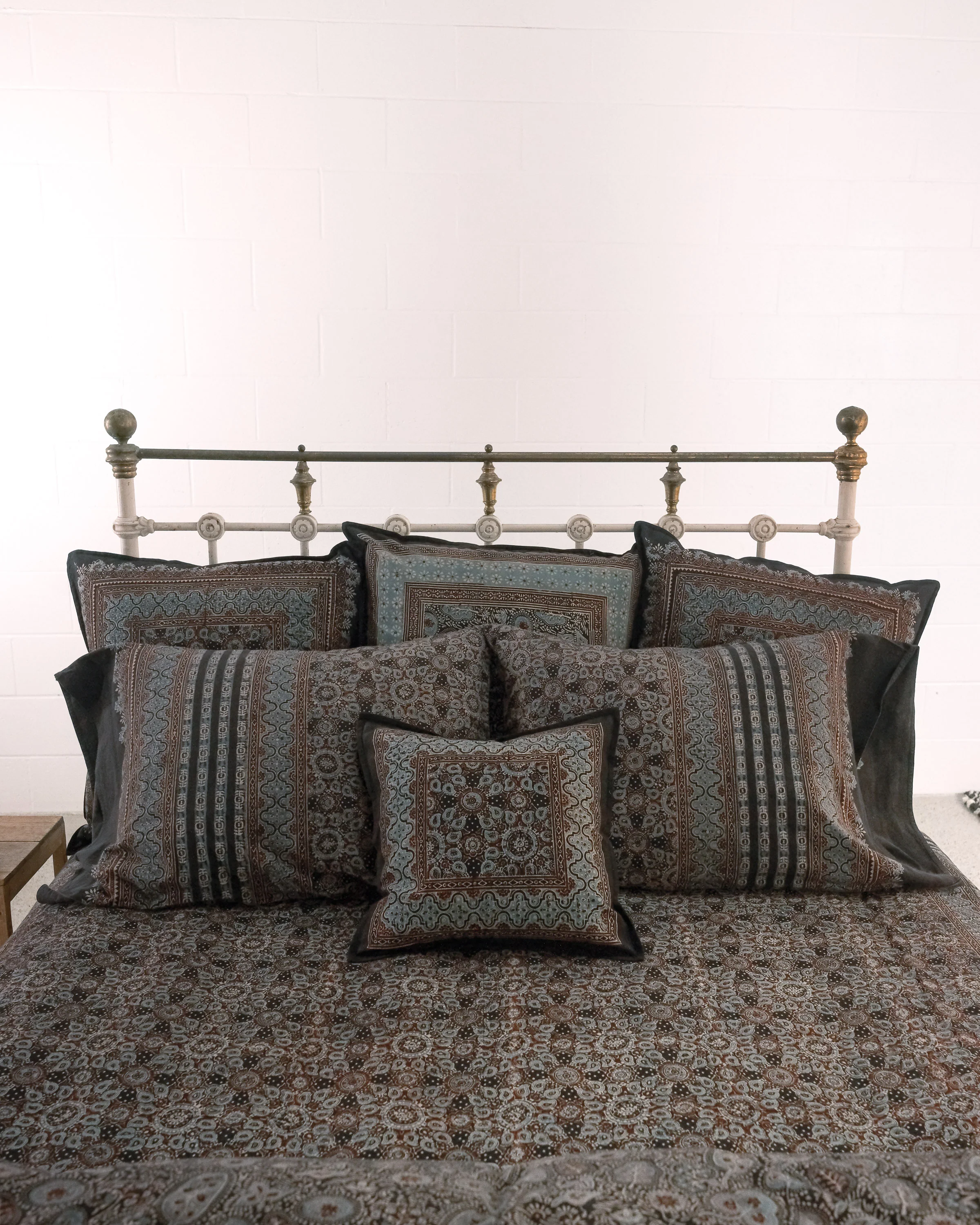 Organic Cotton Cushion Cover - Ajrakh Moon Shadow - Image 6