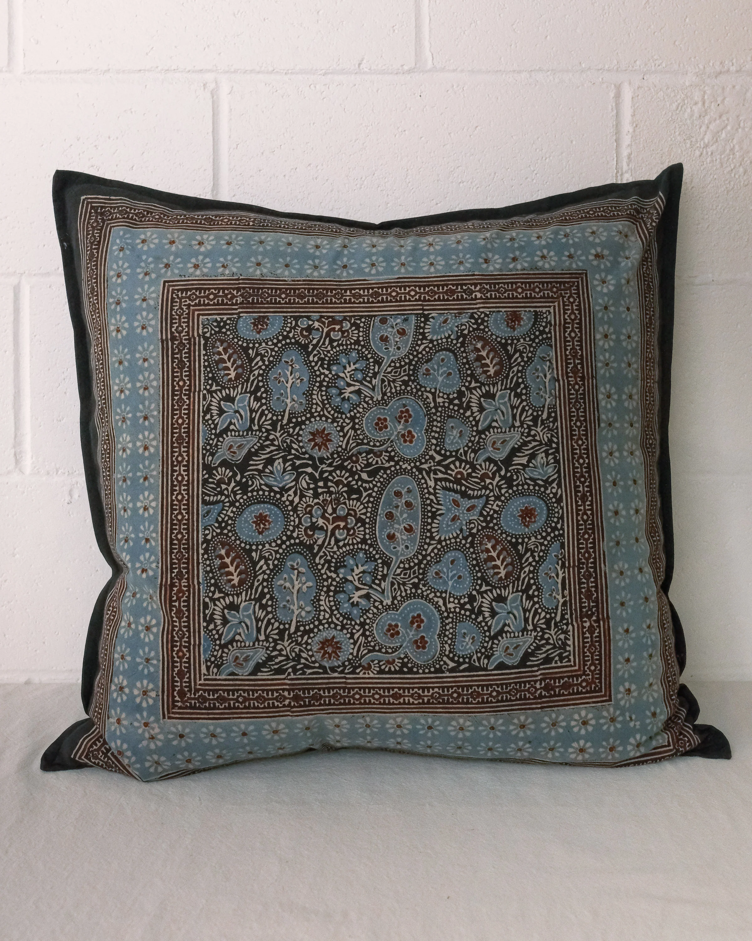 Organic Cotton Cushion Cover - Ajrakh Secret Garden - Image 6