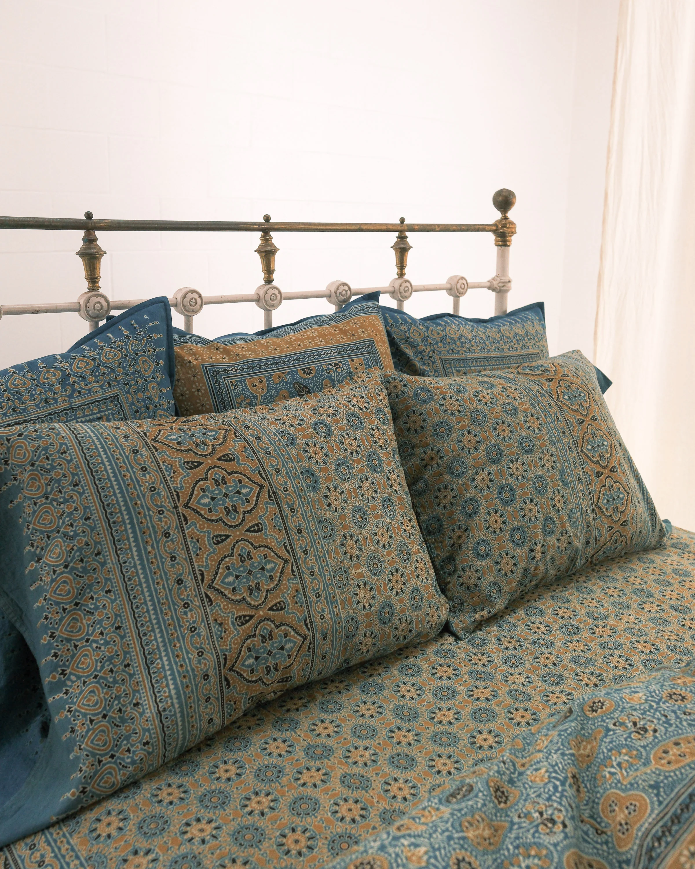 Organic Cotton Sheet - Ajrakh Golden Sun - Image 4