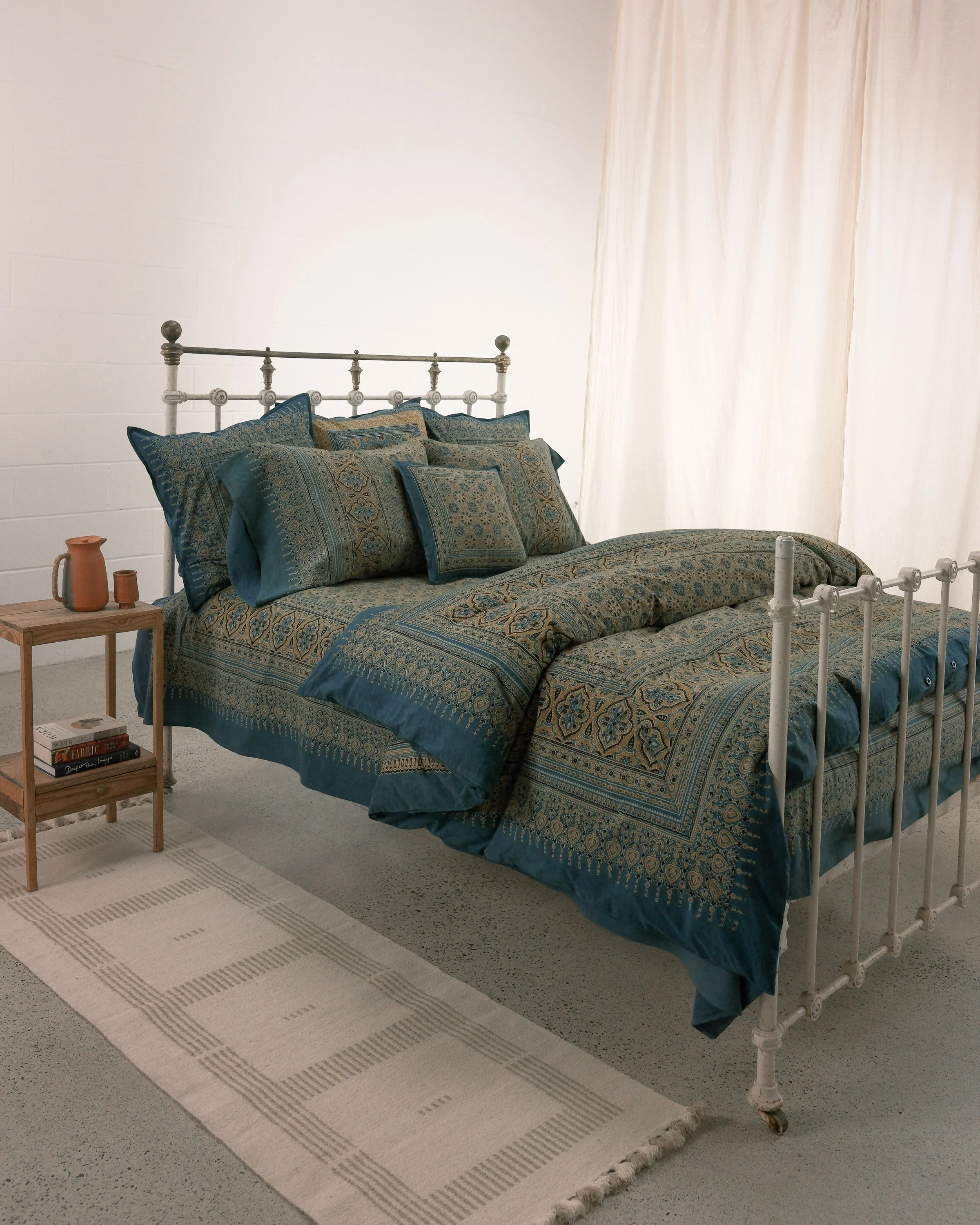 Organic Cotton Sheet - Ajrakh Golden Sun - Image 6