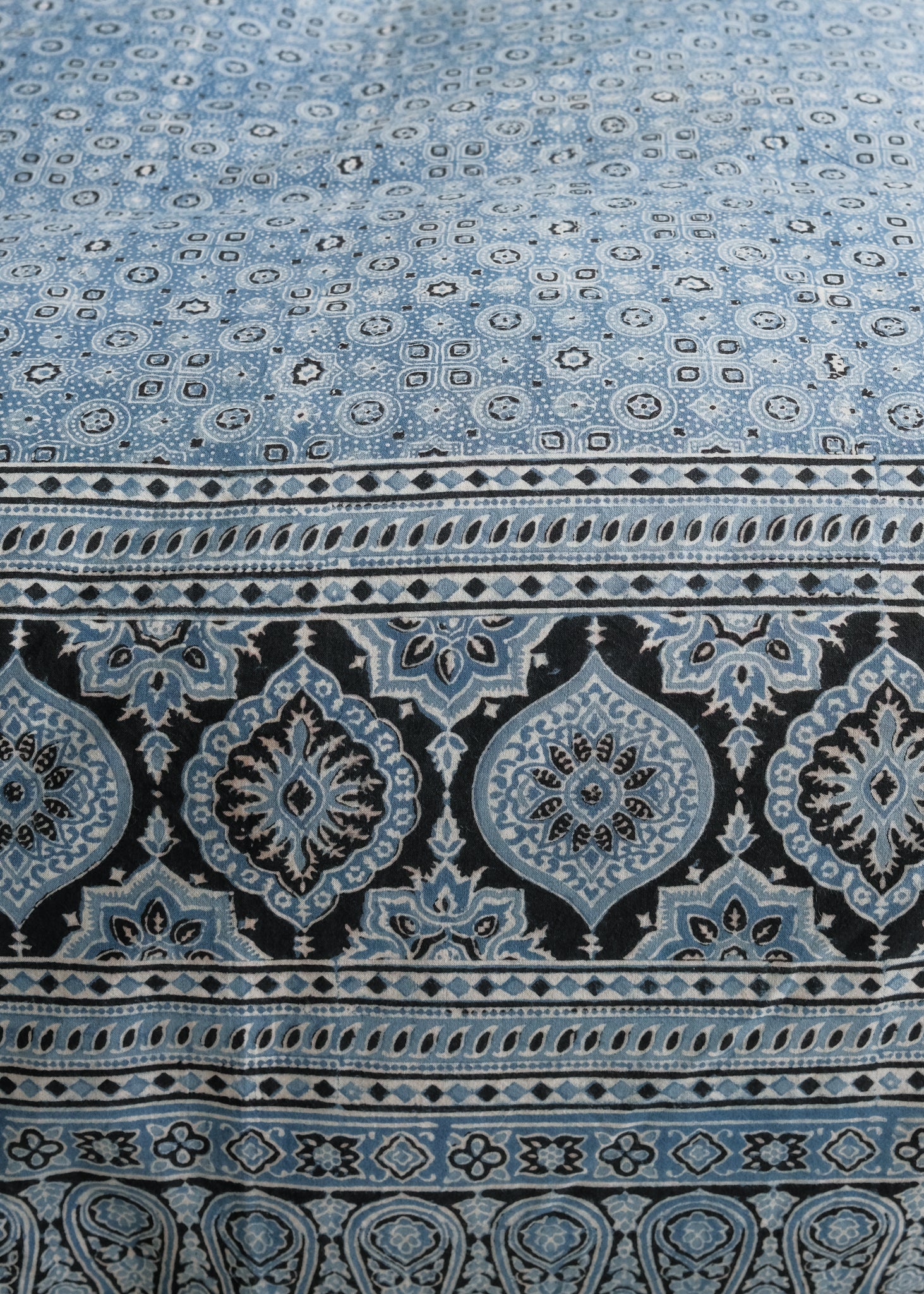 Organic Cotton Sheet - Ajrakh Indigo Alchemy - Image 4