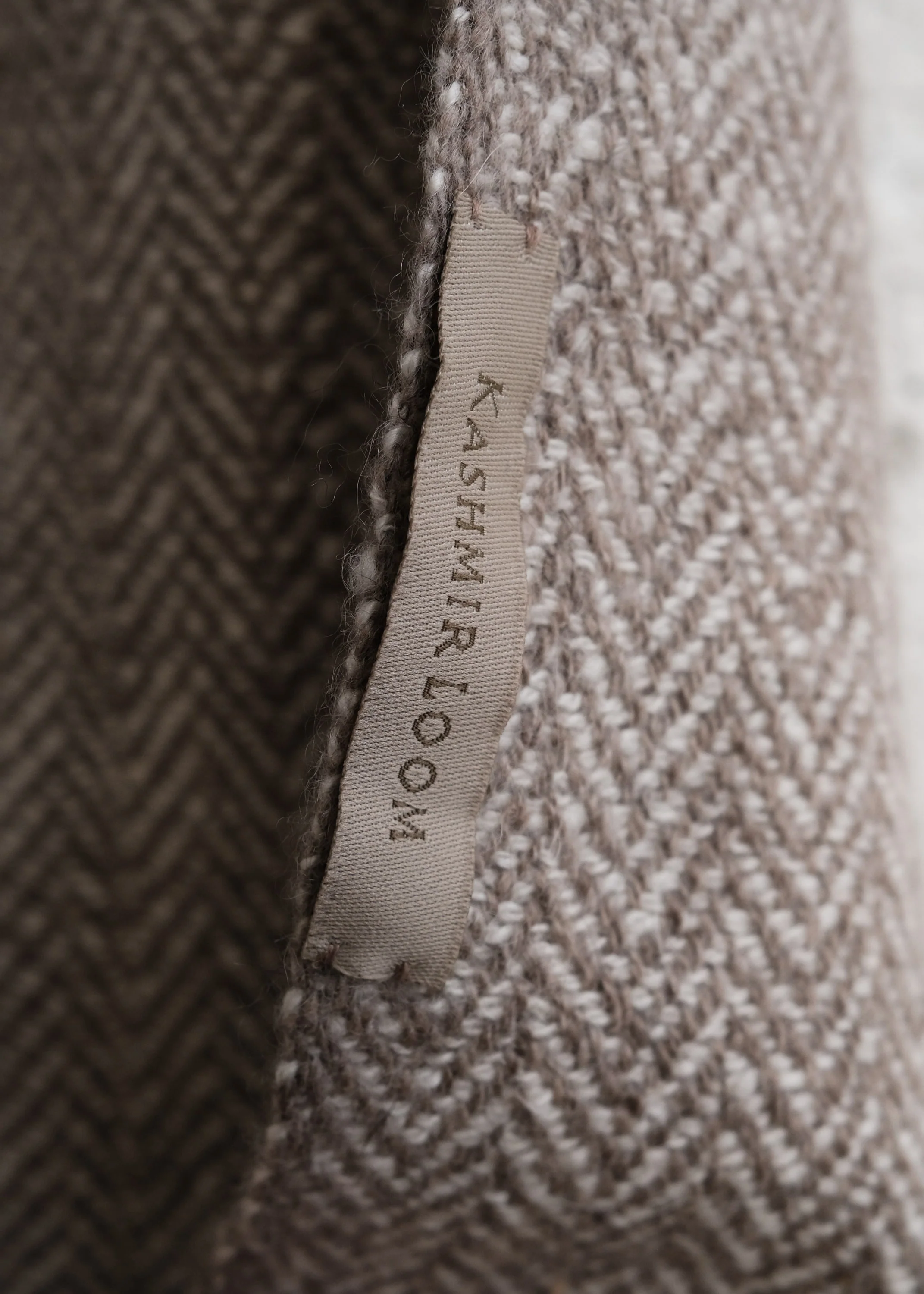 Pashmina Wool Blanket - Clay & Ivory - Image 7