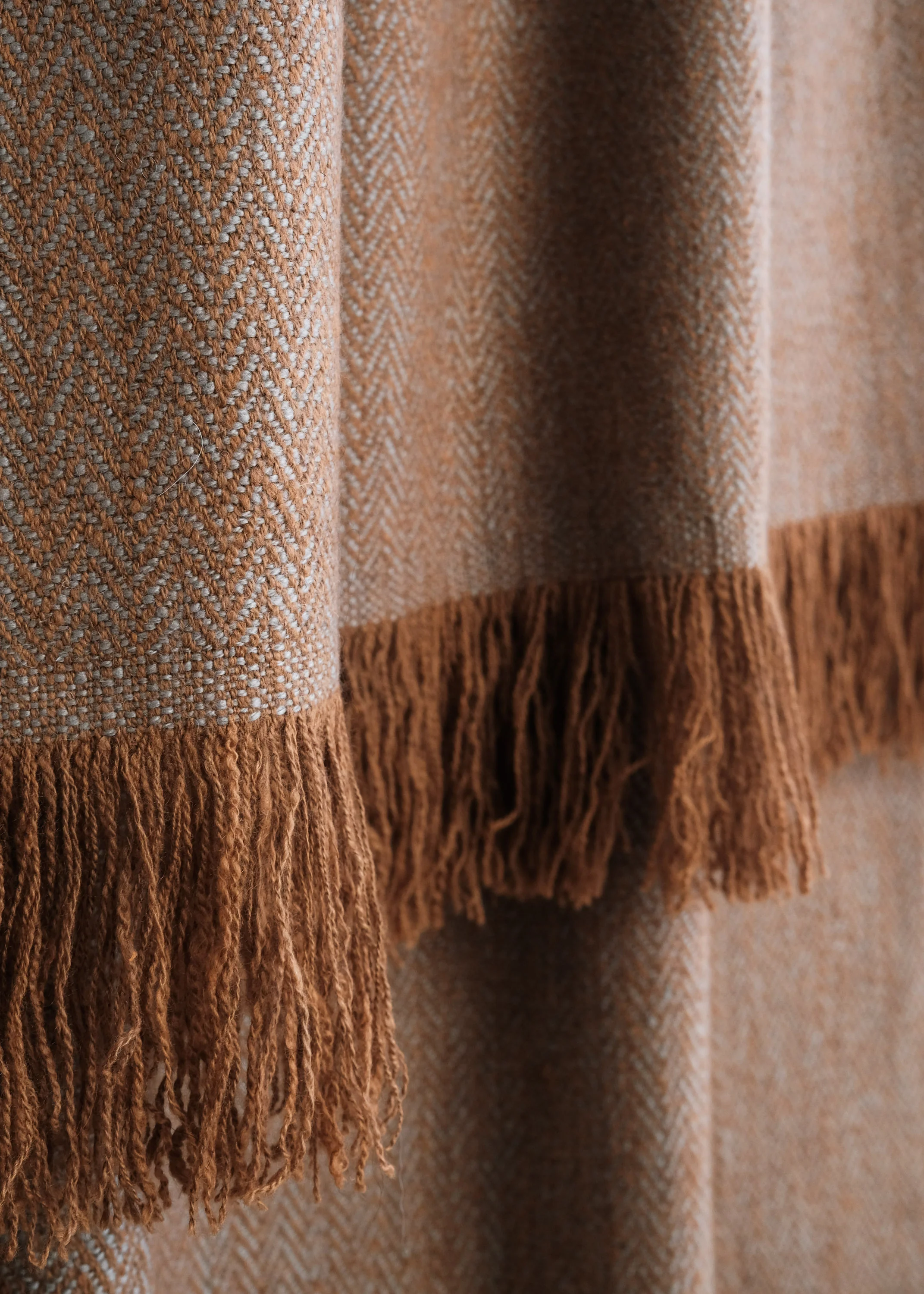Pashmina Wool Blanket - Fawn - Image 10