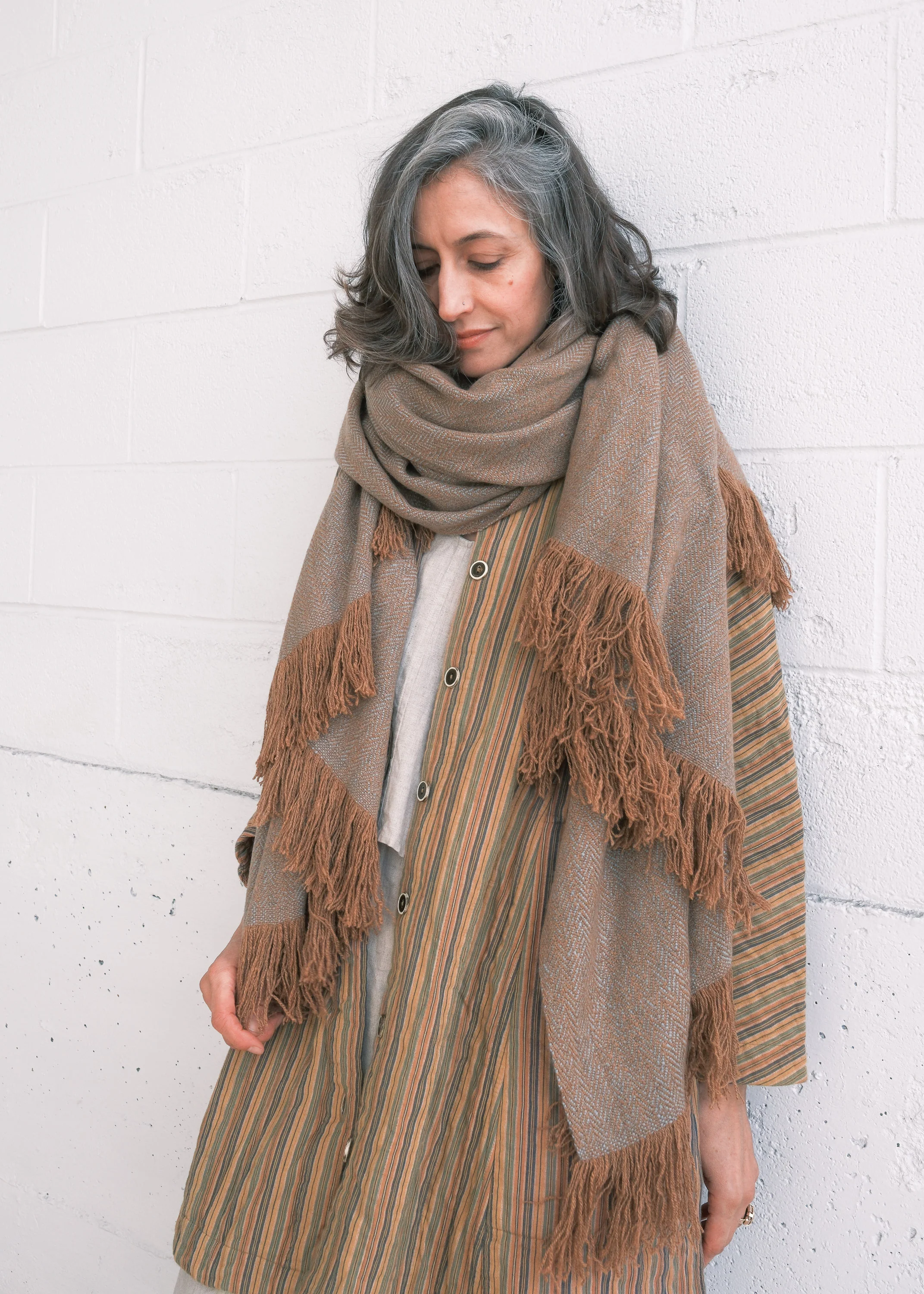 Pashmina Wool Blanket - Fawn - Image 3
