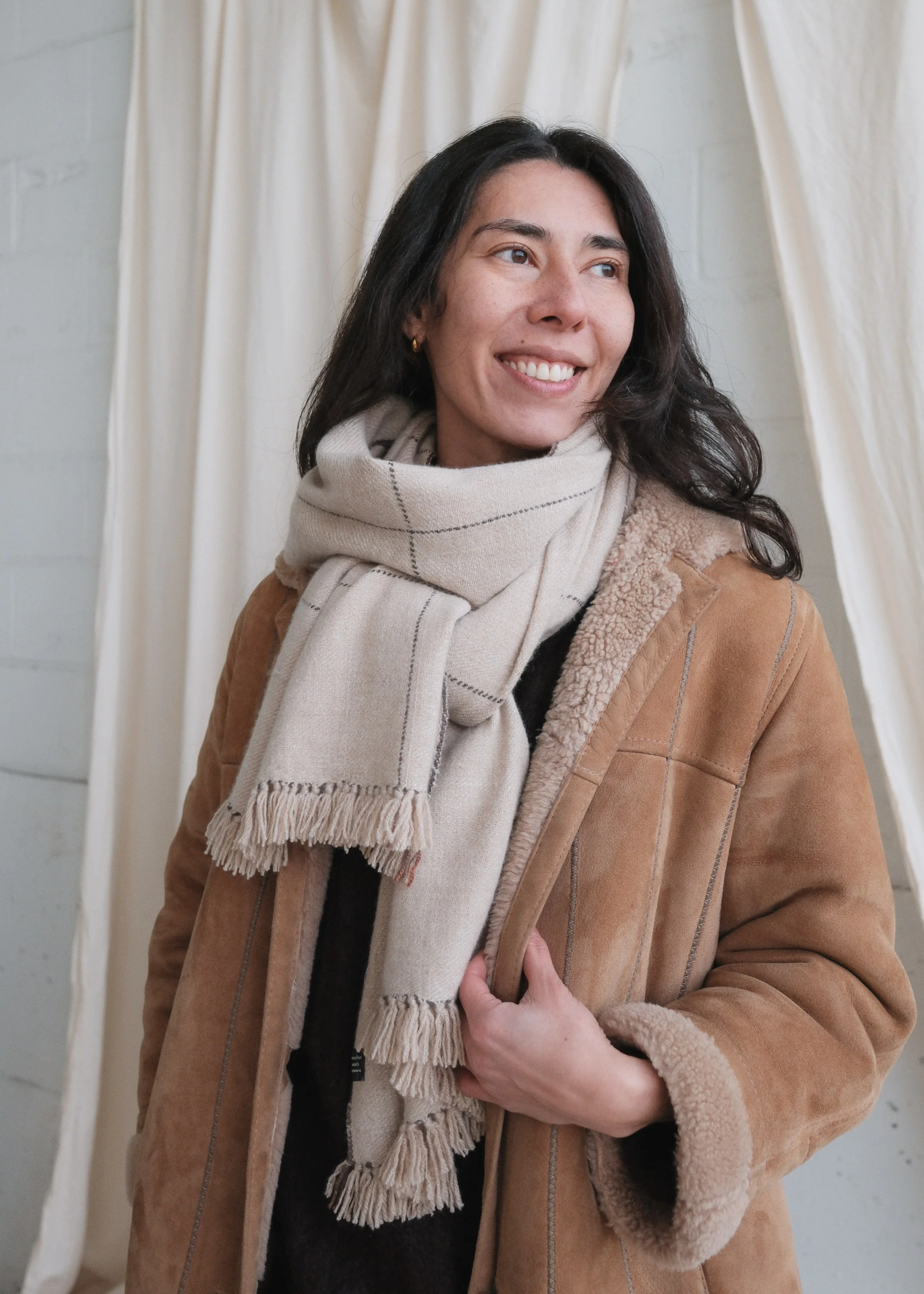 Pashmina Wool Shawl - Compass - Image 3