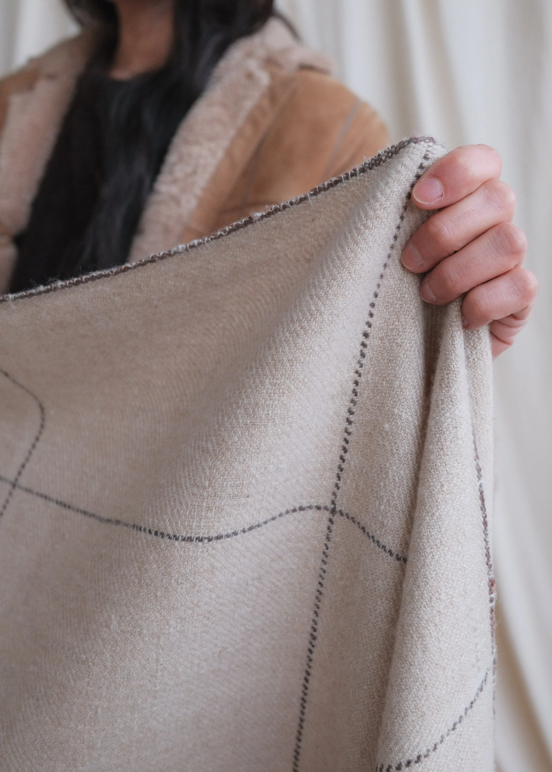 Pashmina Wool Shawl - Compass - Image 6