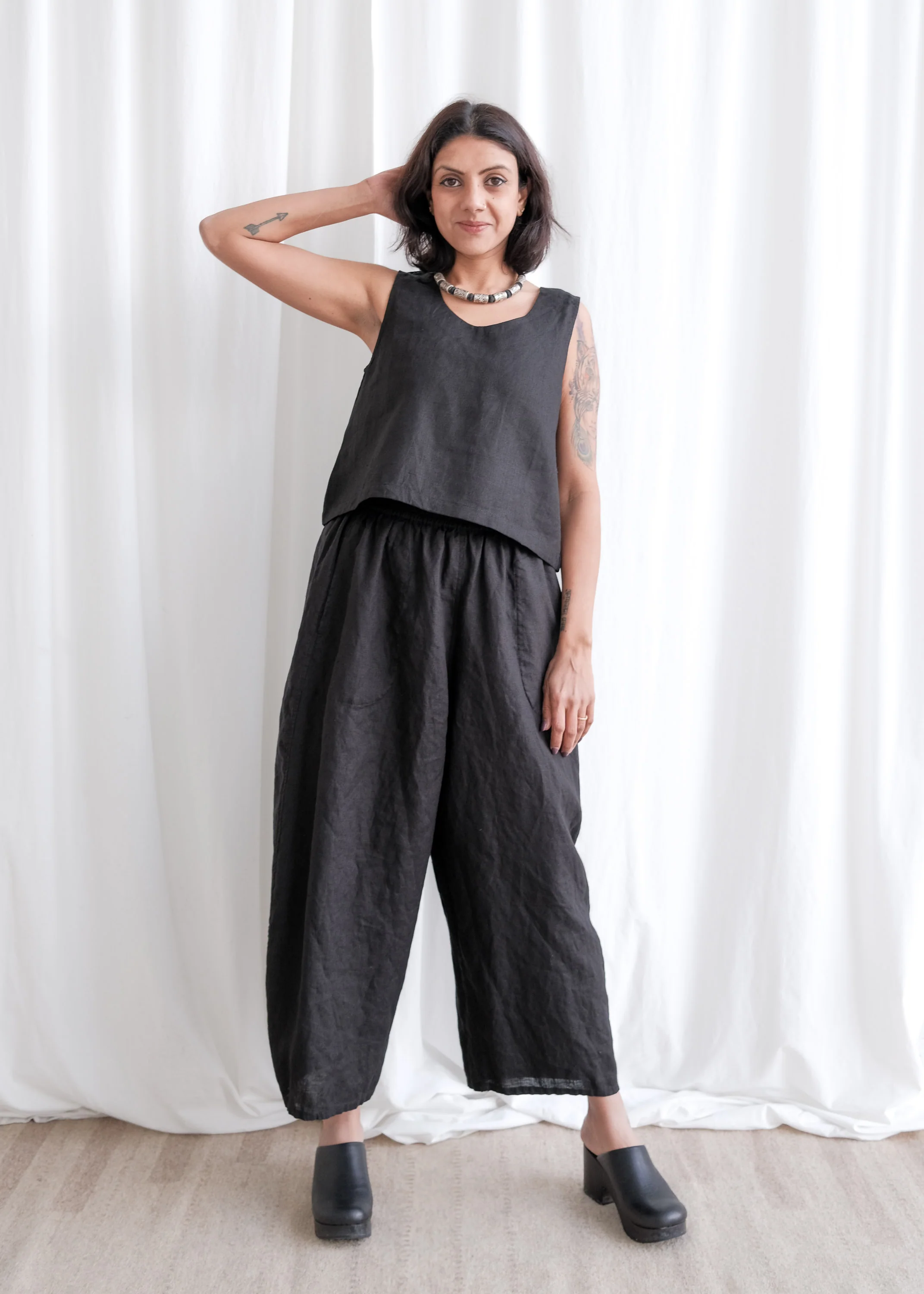 Pondicherry Pant - Linen - Black - Image 4