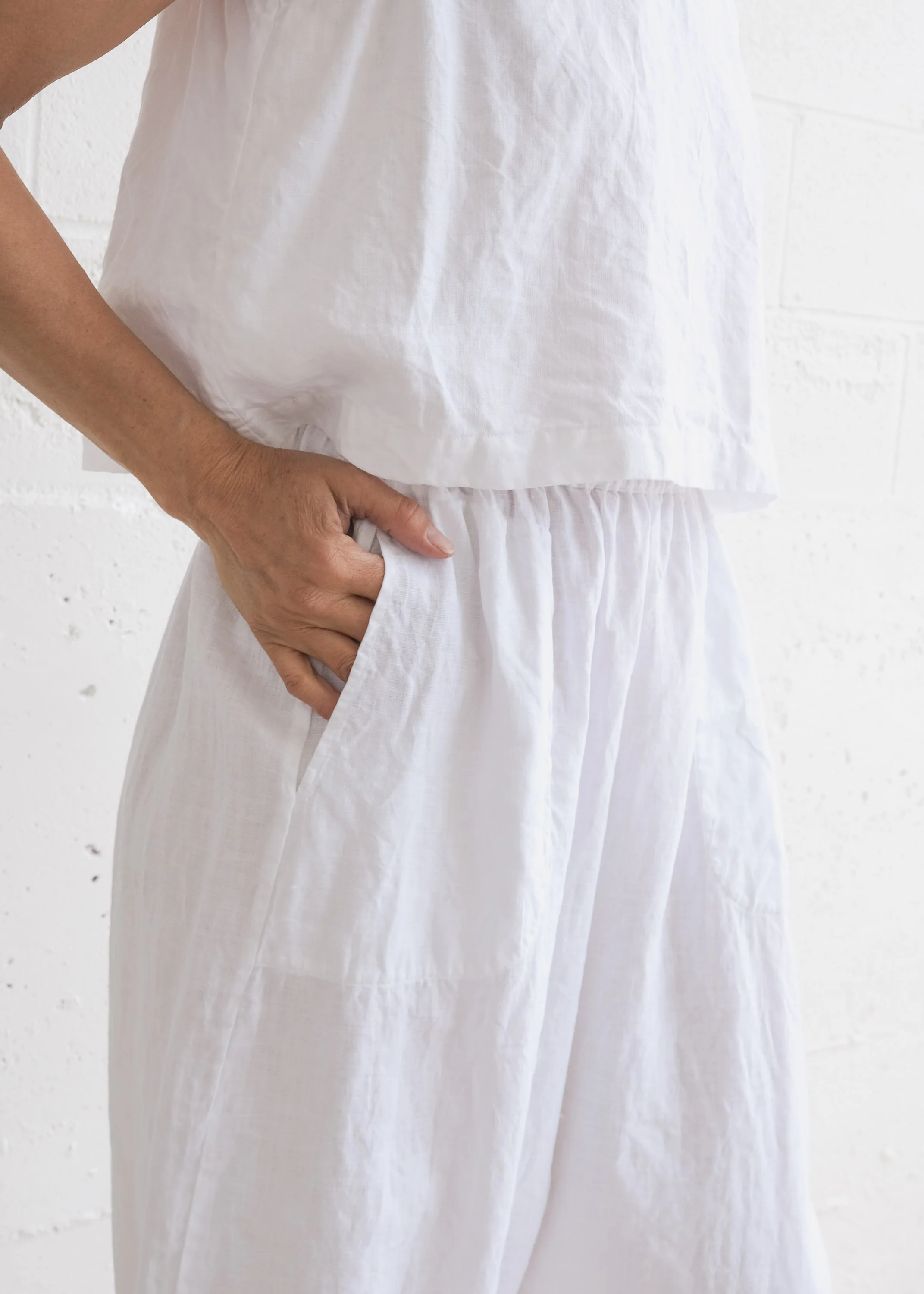 Pondicherry Pant - Linen - White - Image 4