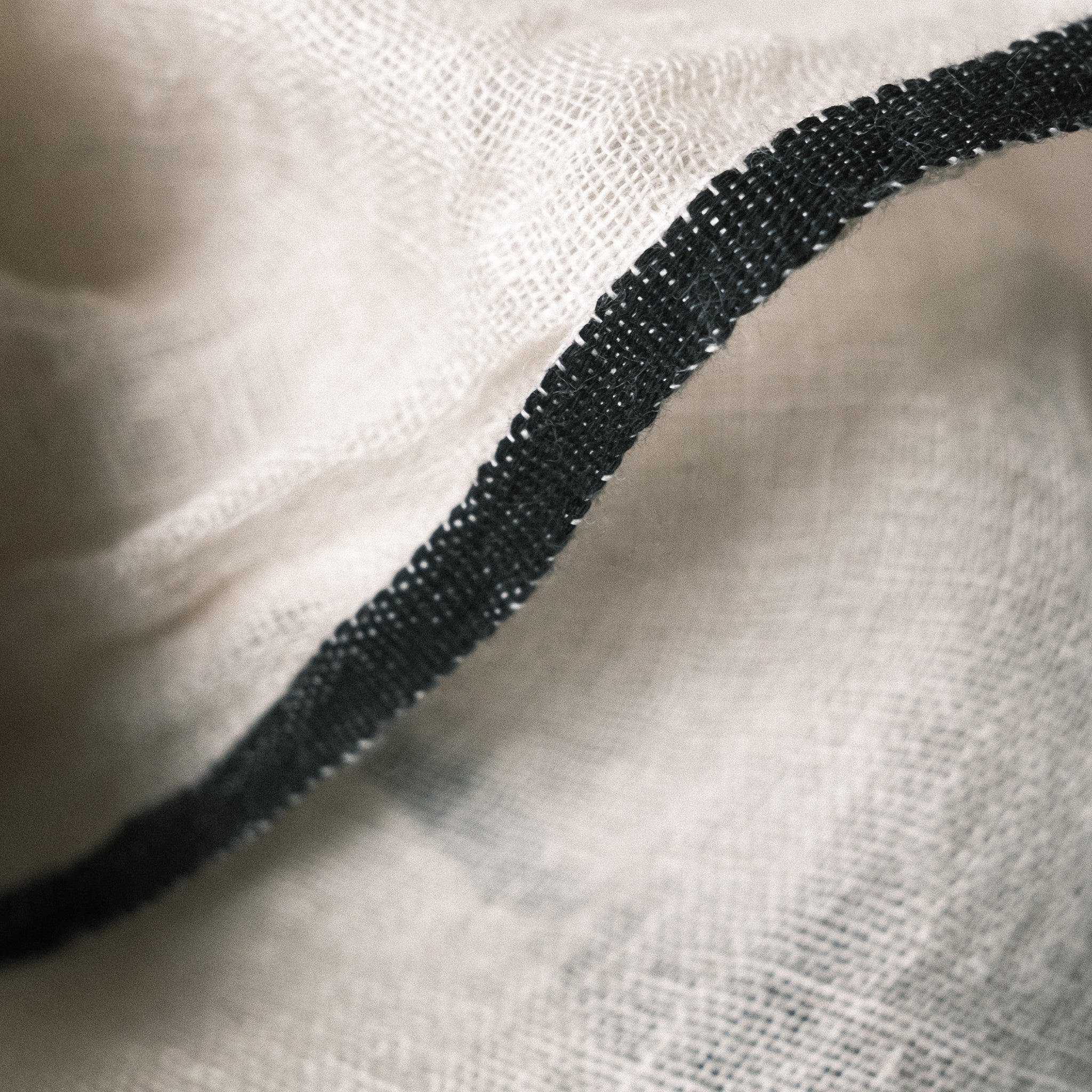 Scarves - Linen Handwoven - Black Selvedge (12 pack) - Image 5
