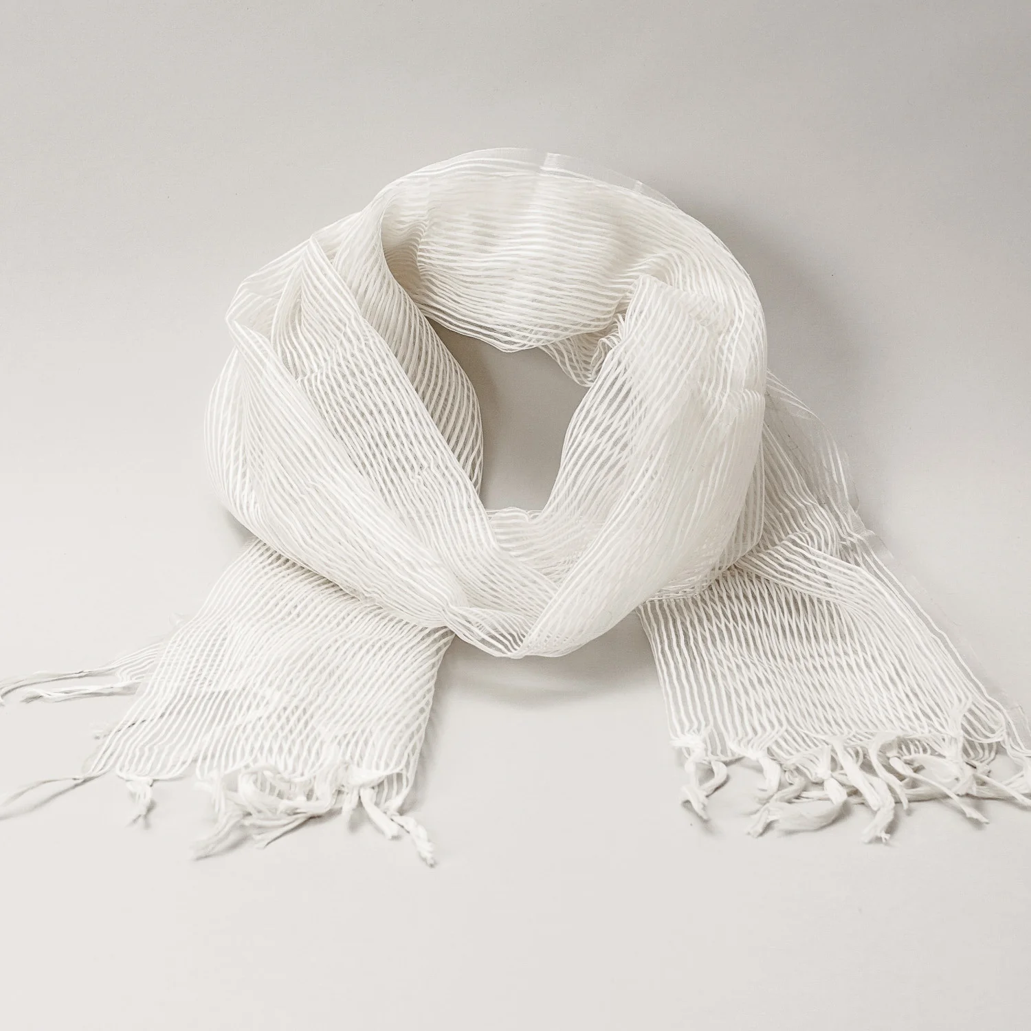 Scarves - Silk & Cotton Handwoven - Thin Stripe (12 pack) - Image 4