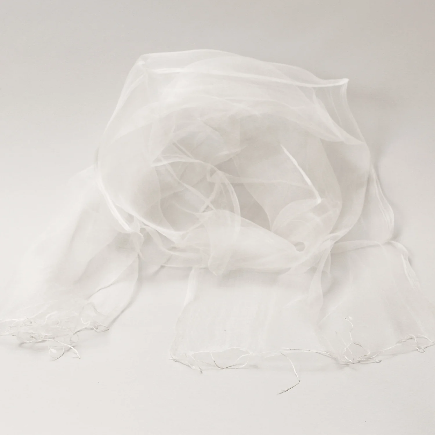 Scarf - Silk Handwoven Nuno - Natural - Image 4