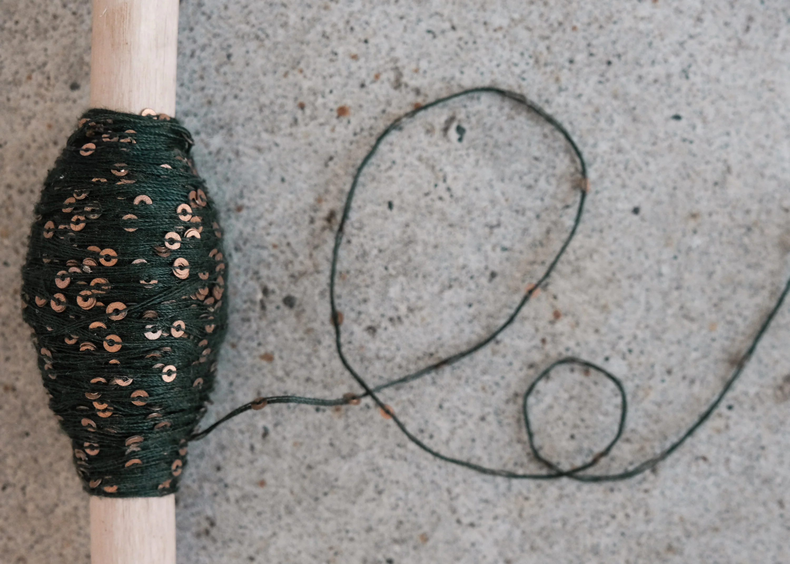 Sequin Thread - 50m Spool - Forest - Image 5