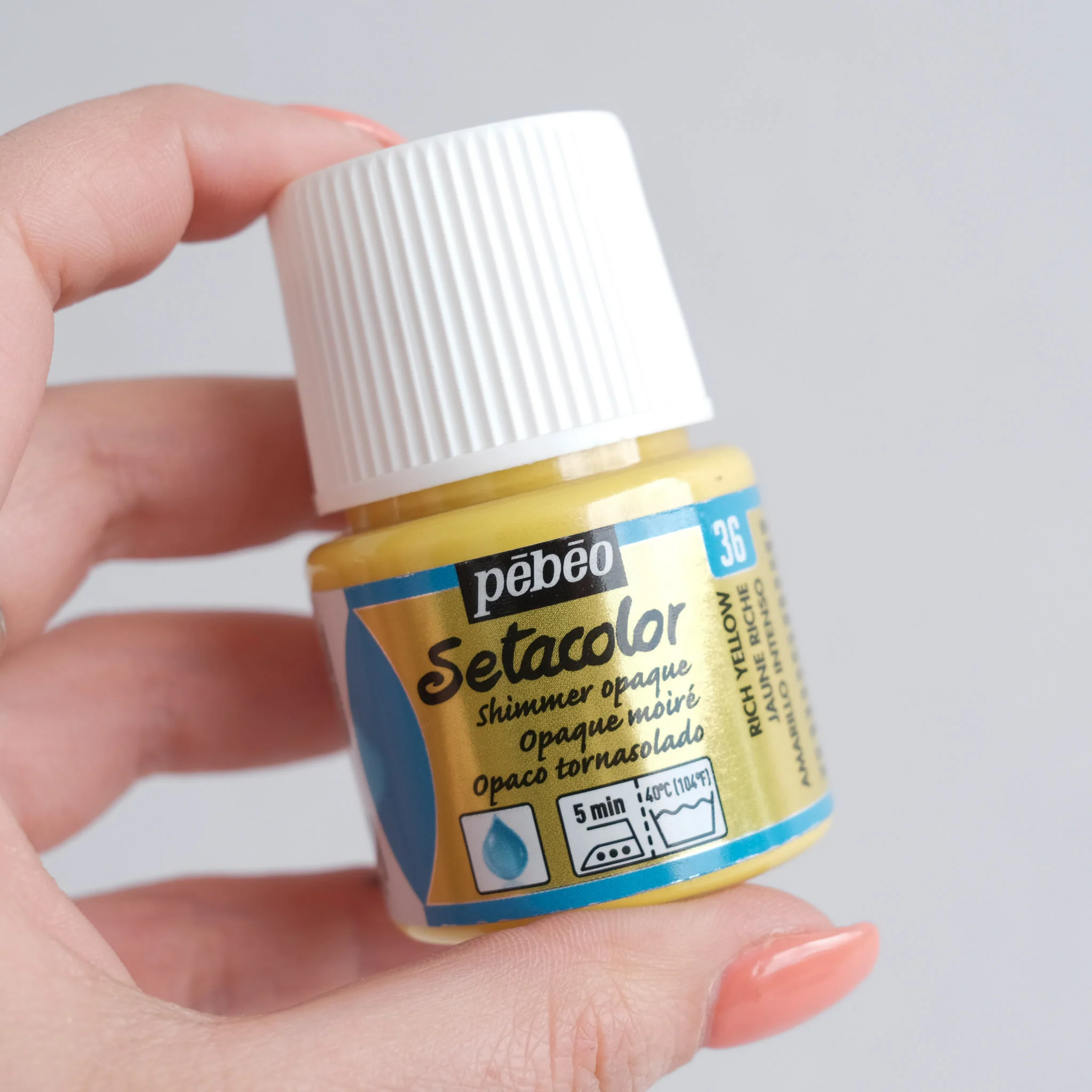Setacolor Shimmer 45 ml Rich Yellow 36 - Image 2