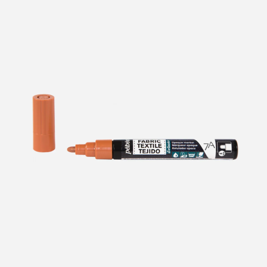 Pebeo Setaskrib 7A Opaque Fabric Marker - Metallic Copper - Image 2
