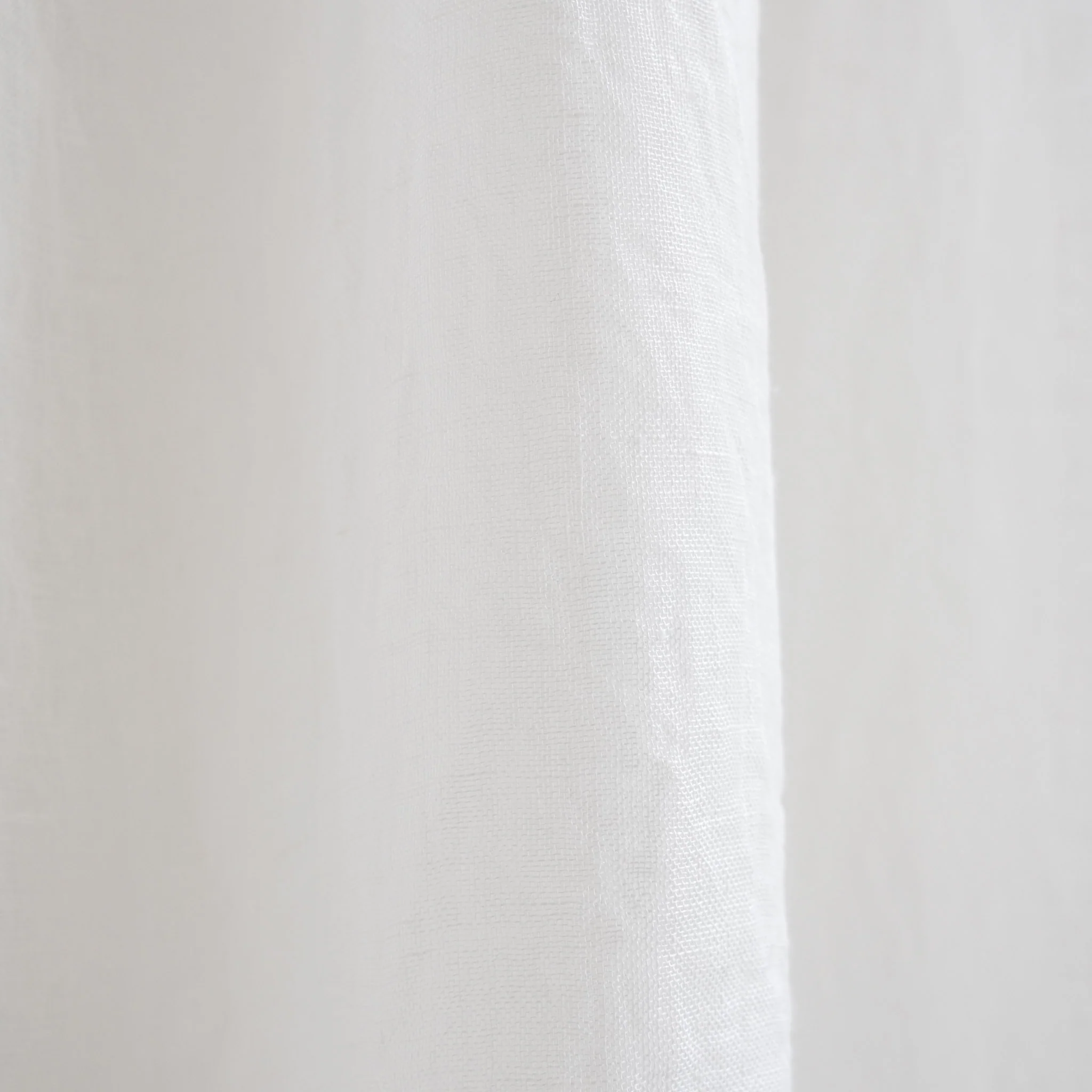 Shawl - Linen Handwoven with Long Fringe - White - Image 4