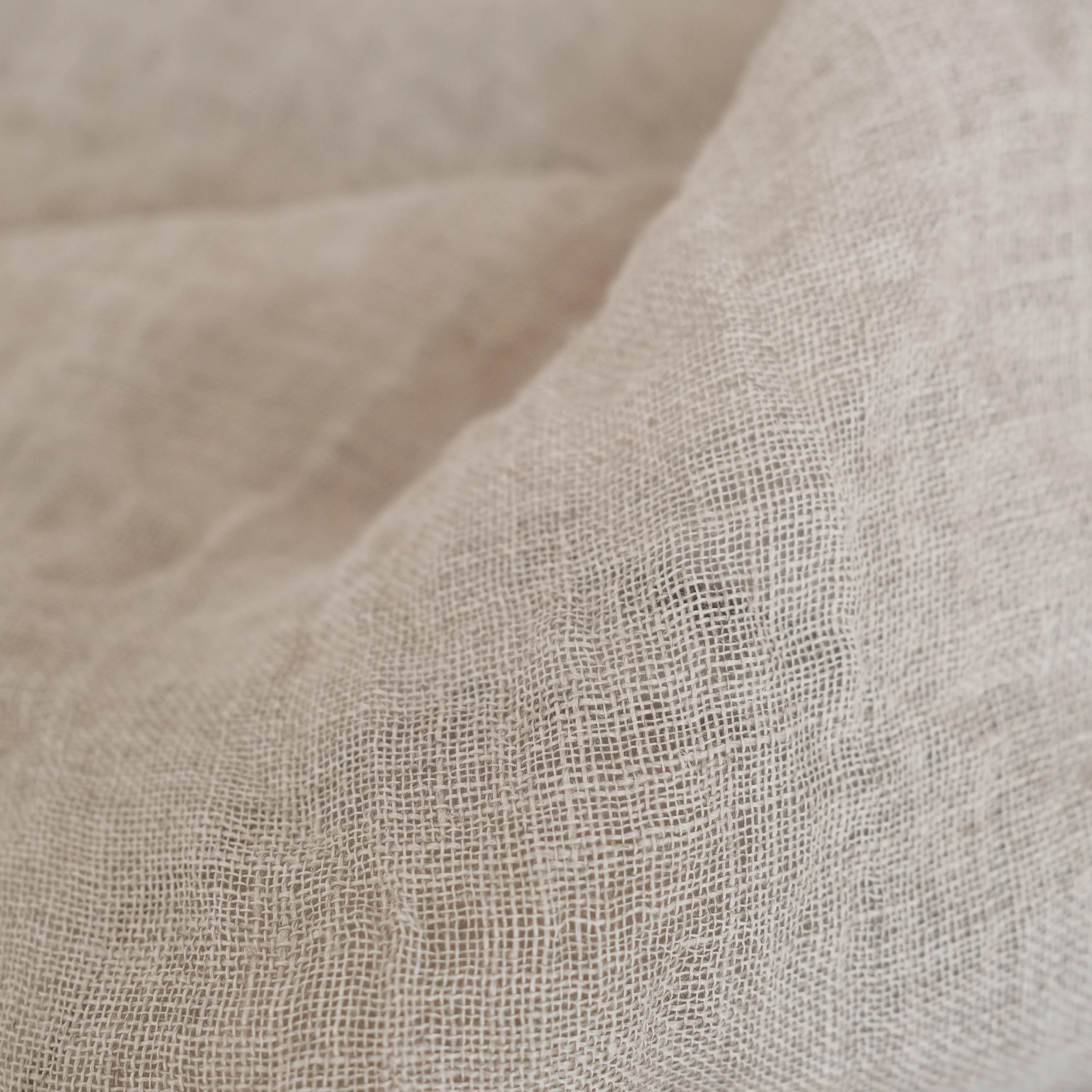 Shawl - Linen Handwoven with Fringe - Natural - Image 3