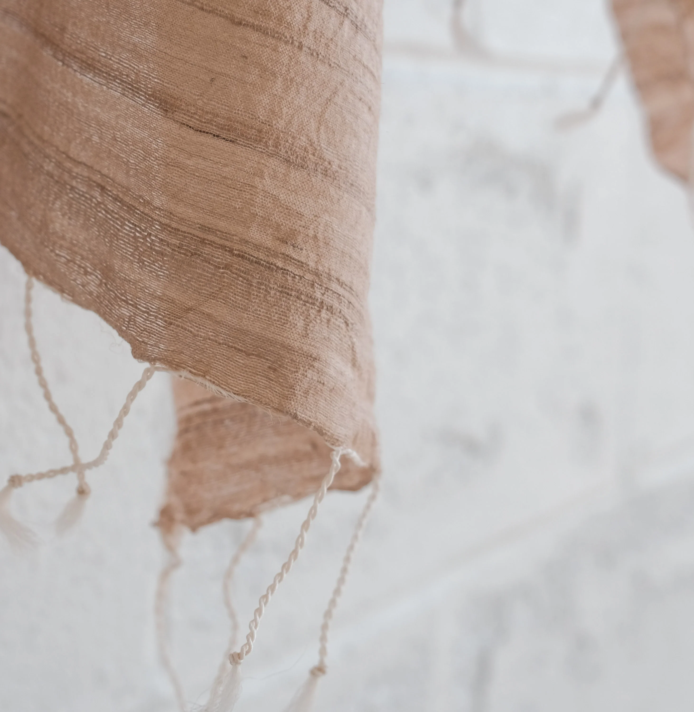 Shawl - Silk Tussar Handwoven - Textured - Image 3