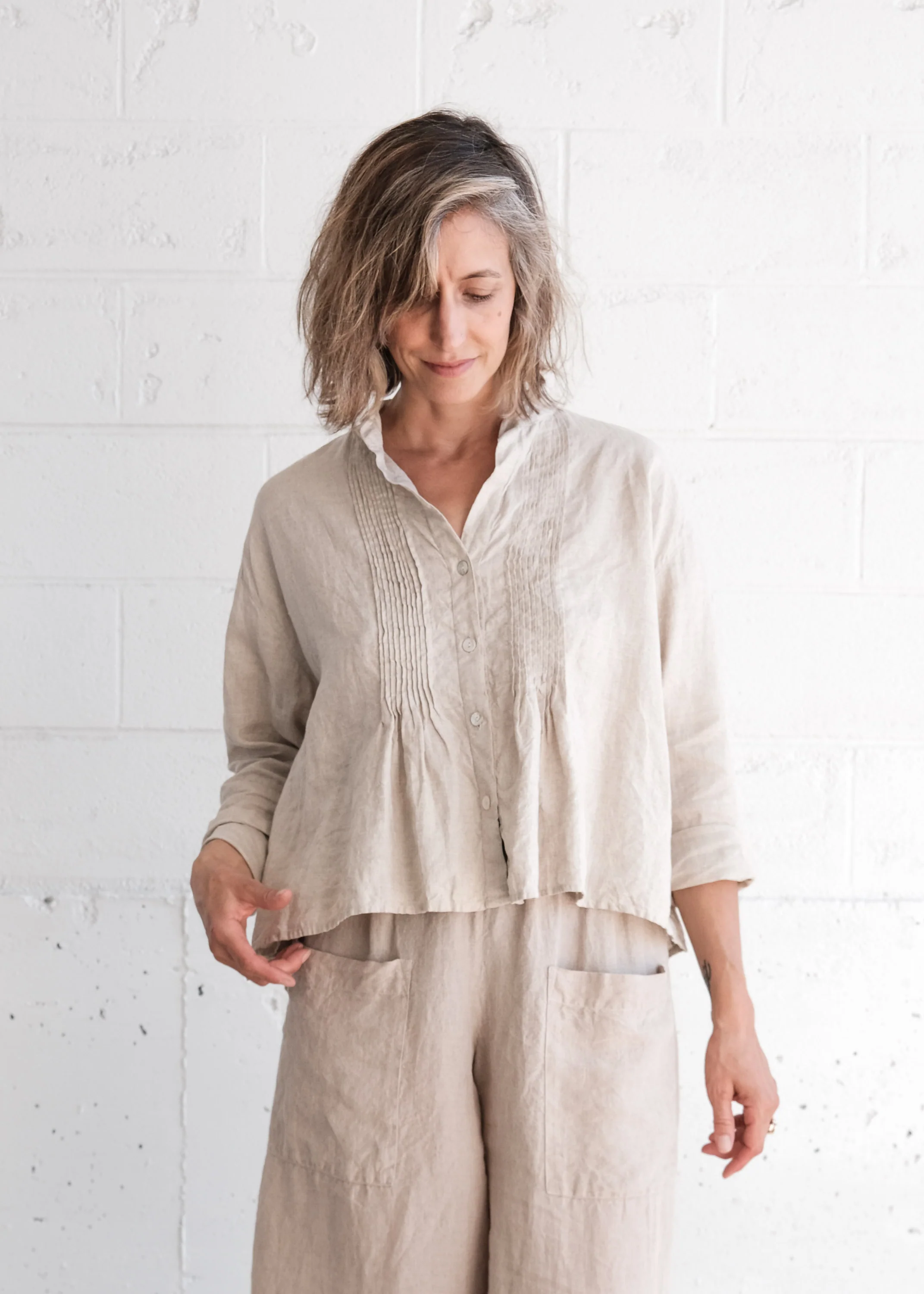 Shenai Shirt - Linen - Natural - Image 3