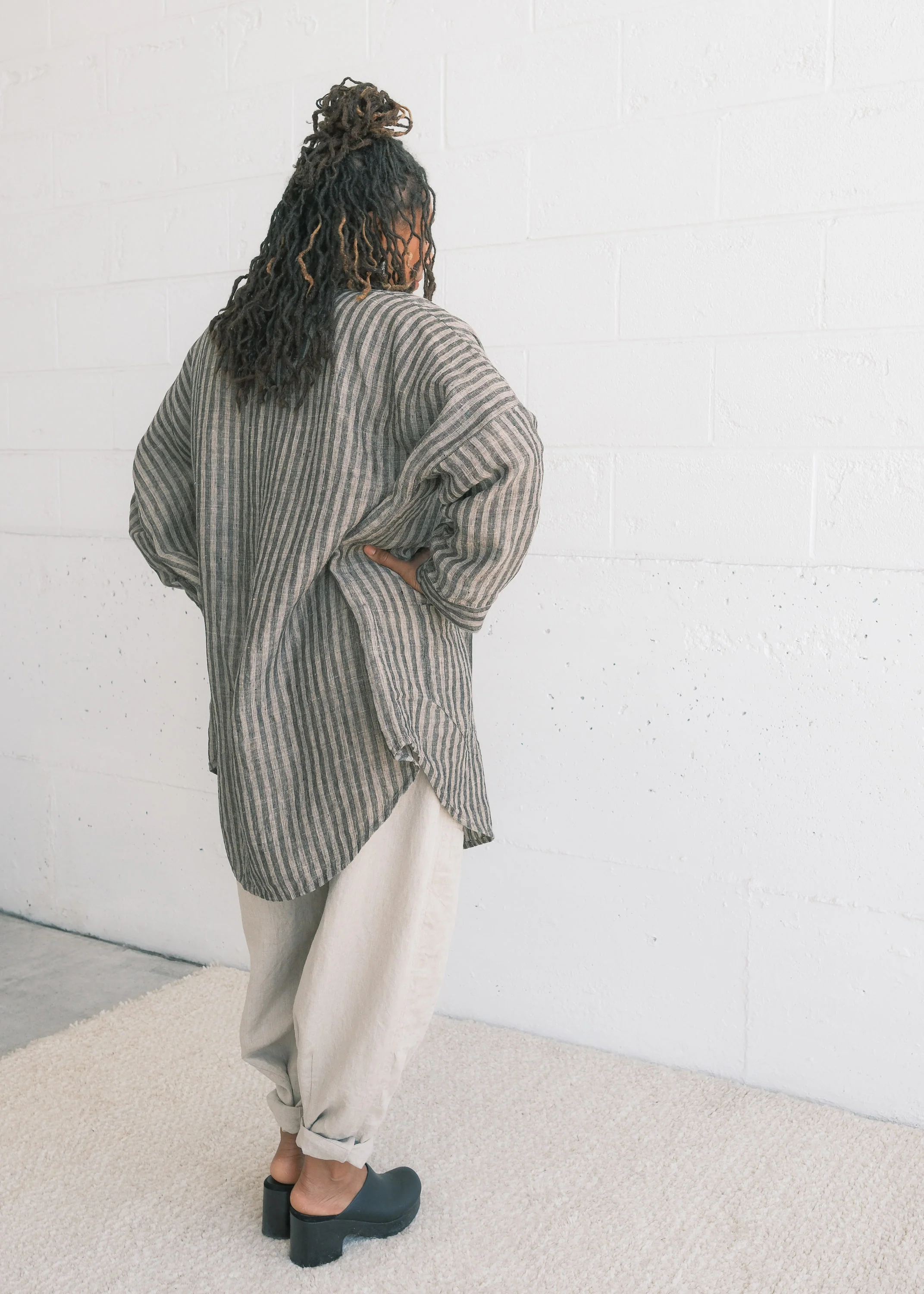 Shimoga Shirt - Handwoven Linen - Nightingale - Image 5