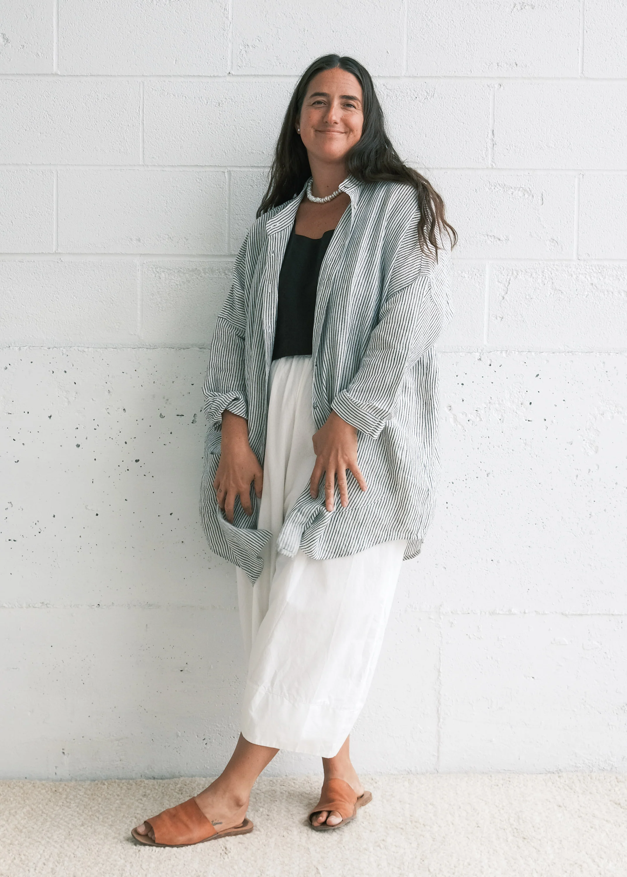 Shimoga Shirt - Handwoven Linen - Stripe - Image 3
