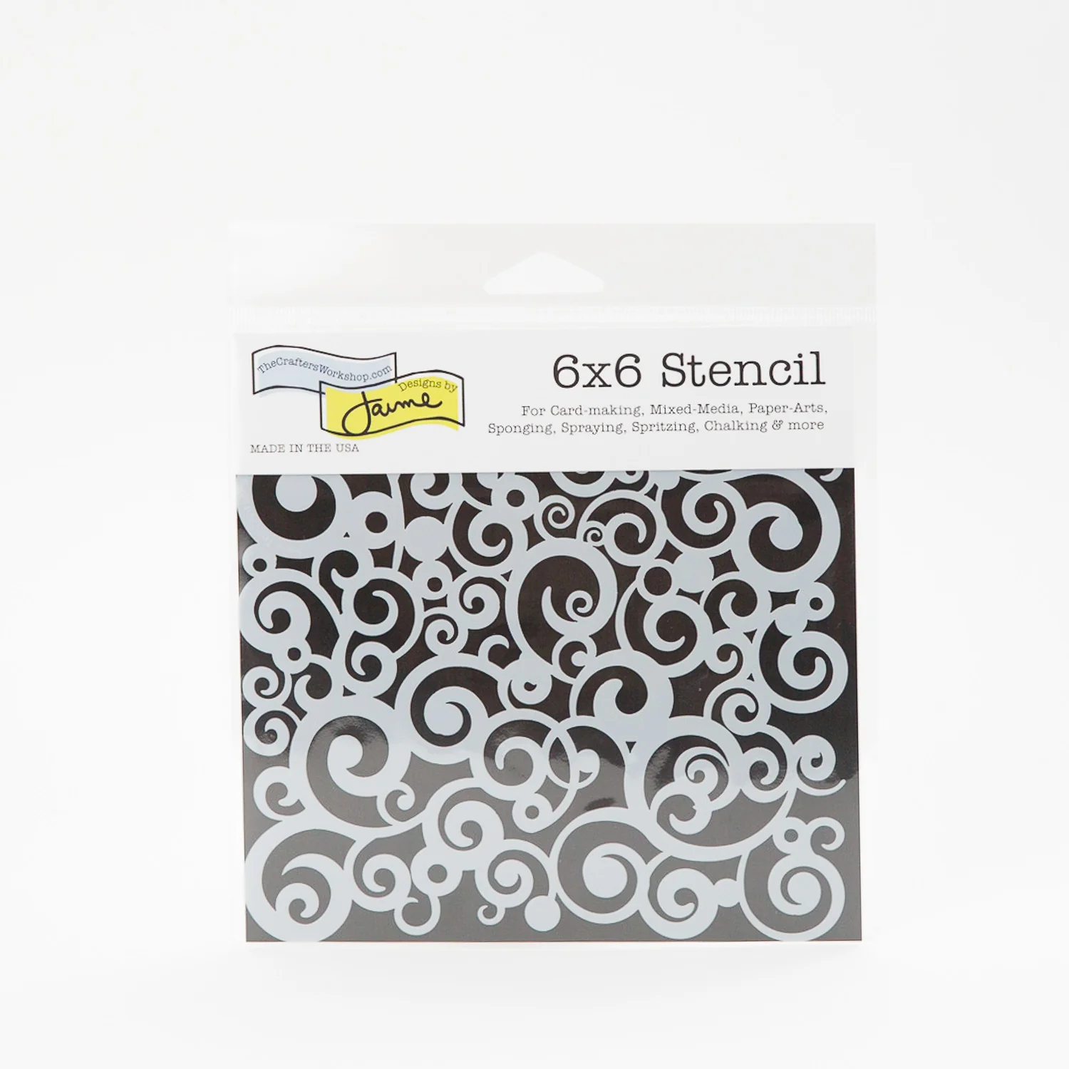 Stencil 6" x 6" - Cosmic Swirl