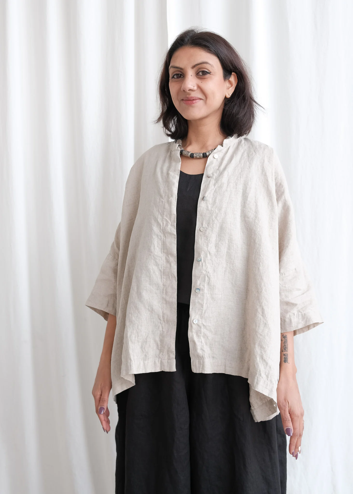 Suriya Shirt - Linen - Natural - Image 3