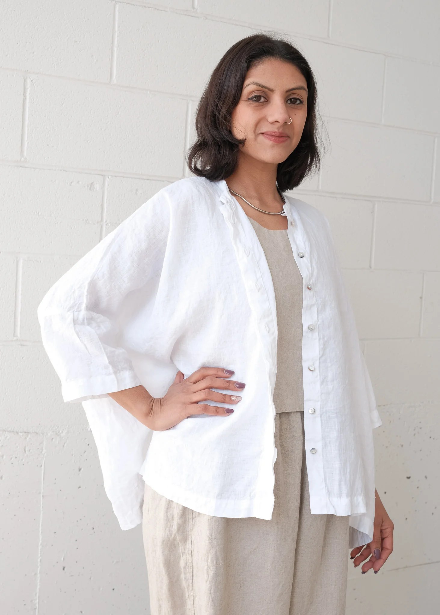 Suriya Shirt - Linen - White - Image 2