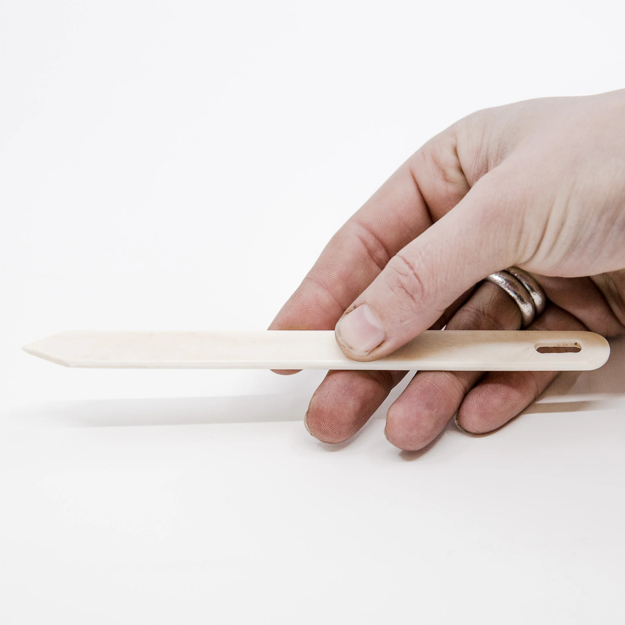Tapestry Weaving Needle - Handcarved Bone - Image 3