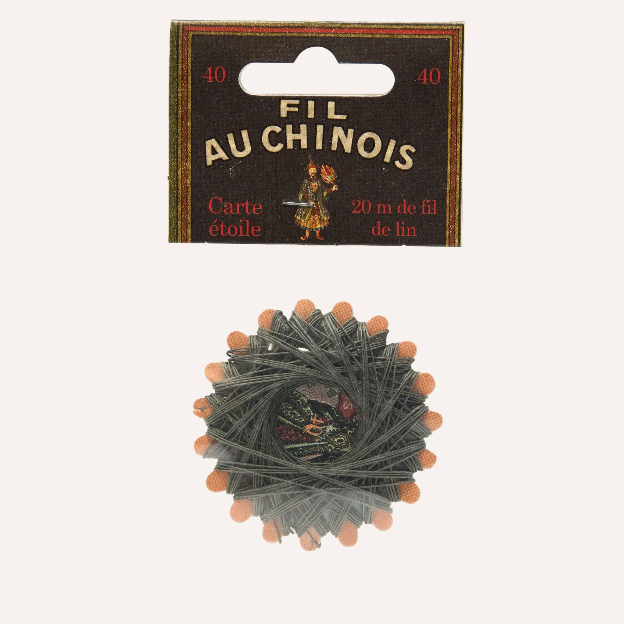 Waxed Linen Thread - Sajou Fil Au Chinois - Green Slate