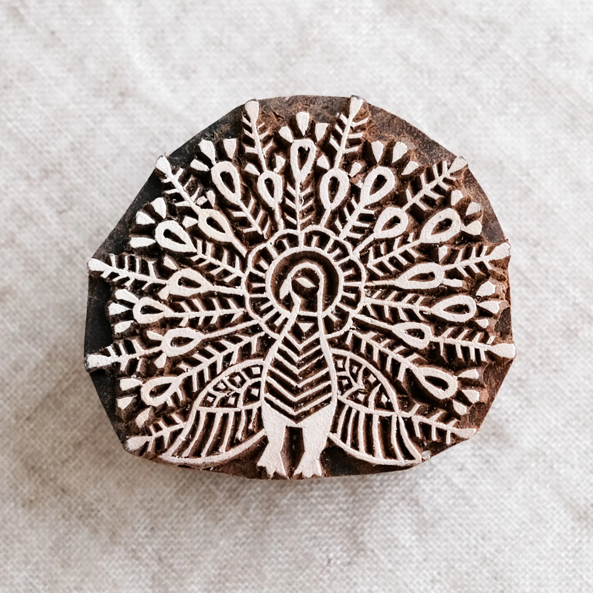 Wood Block - Proud Peacock